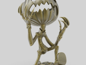 STL CNC Router file 3dprintable Halloween Pumpkin Candlestick 3Dプリントモデル