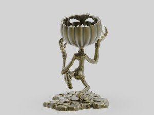 STL CNC Router file 3dprintable Halloween Pumpkin Candlestick 3Dプリントモデル