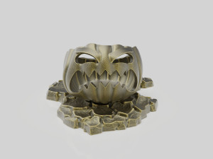 STL CNC Router file 3dprintable Halloween Pumpkin Candlestick 3Dプリントモデル