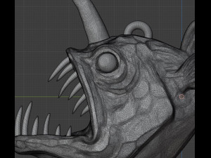 STL CNC Router file 3dprintable Deep Angler Fish 3D Принт Модель
