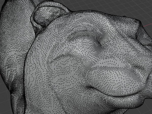 STL CNC Router file 3dprintable Cat Rubbing 3D Print Model