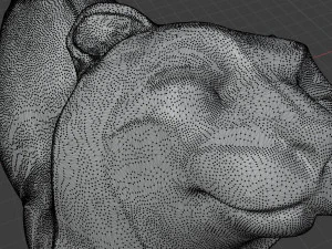 STL CNC Router file 3dprintable Cat Rubbing 3D Print Model