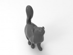 STL CNC Router file 3dprintable Cat Rubbing 3D Print Model
