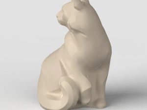 File STL del router CNC Stampabile in 3d Gatto seduto Modello di stampa 3D