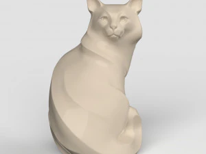 File STL del router CNC Stampabile in 3d Gatto seduto Modello di stampa 3D