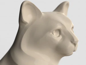 File STL del router CNC Stampabile in 3d Gatto seduto Modello di stampa 3D