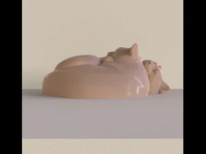 File STL del router CNC Gatti addormentati stampabili in 3D Modello di stampa 3D