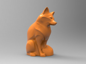 Highly detailed original for 3d print and CNC Fox 3D Print Model
