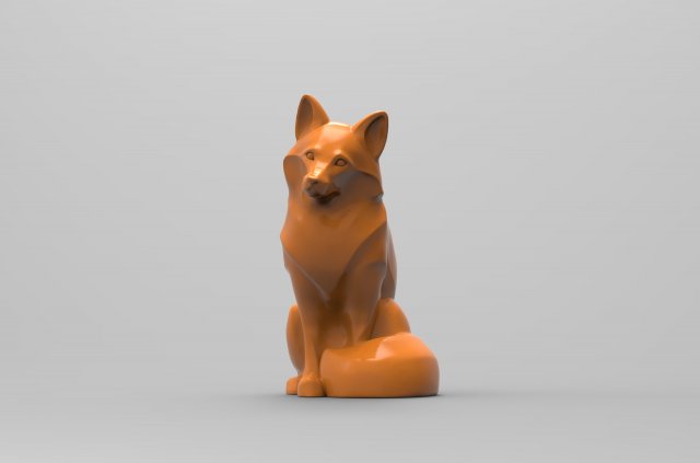 Highly detailed original for 3d print and CNC Fox 3D Print Model .c4d .max .obj .3ds .fbx .stl .blend 