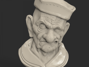 STL CNC Router file 3dprintable Old Sailor Modèles 3D en vedette