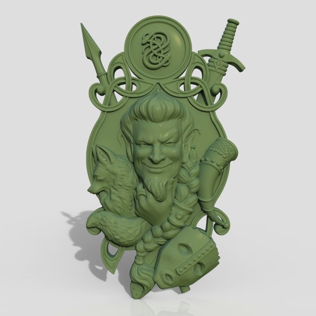 STL CNC Router file 3dprintable Loki Panel by Scandinavian mythology Model Cetak 3D .c4d .max .obj .3ds .fbx .stl .blend 