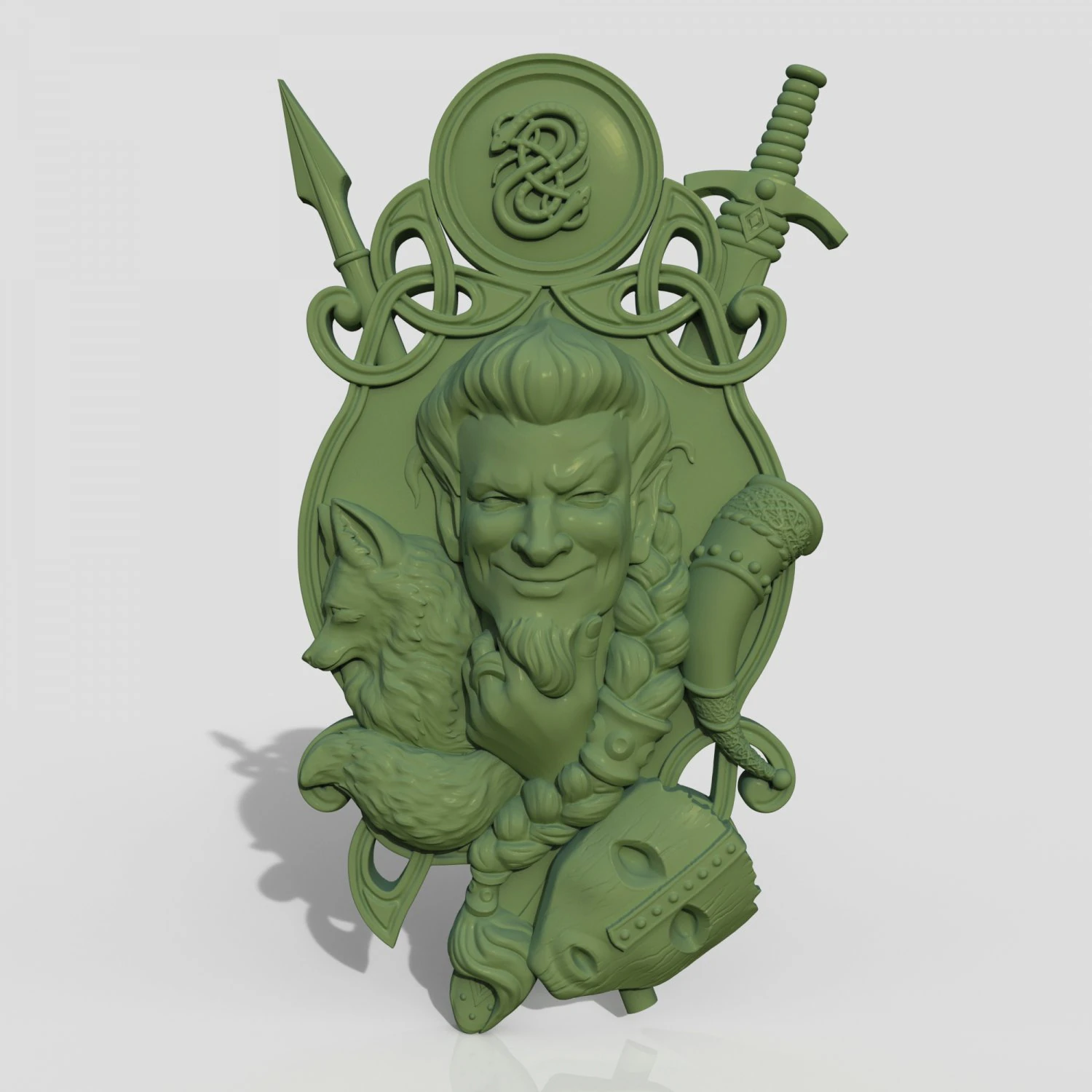 STL CNC Router file 3dprintable Loki Panel by Scandinavian mythology 3D Print Model .c4d .max .obj .3ds .fbx .stl .blend 