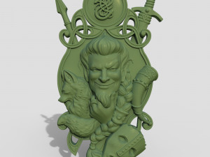 STL CNC Router file 3dprintable Loki Panel by Scandinavian mythology 3Dプリントモデル