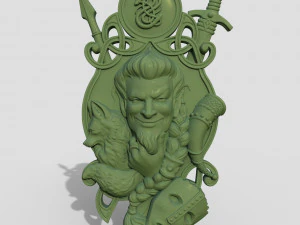 स्कैंडिनेवियाई पौराणिक कथाओं द्वारा एसटीएल सीएनसी राउटर फ़ाइल 3डीप्रिंट योग्य लोकी पैनल 3D प्रिंट मॉडल