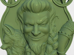 STL CNC Router file 3dprintable Loki Panel by Scandinavian mythology 3D Print Model