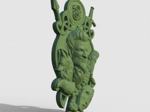 STL CNC Router file 3dprintable Loki Panel by Scandinavian mythology 3D Print Model