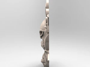 STL CNC Router file 3dprintable Thor with a Wolf panel by Scandinavian mytholoanel 3D Print Model