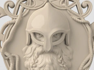 STL CNC Router file 3dprintable Thor with a Wolf panel by Scandinavian mytholoanel 3D Print Model