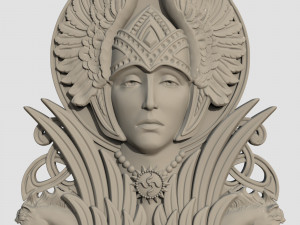 STL CNC Router file 3dprintable Valkyrie Panel by Scandinavian mythology Viking pagan deity 3D Принт Модель
