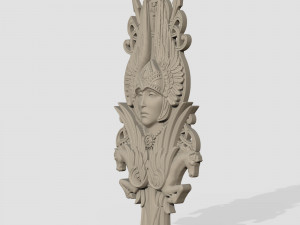 STL CNC Router file 3dprintable Valkyrie Panel by Scandinavian mythology Viking pagan deity 3D Принт Модель
