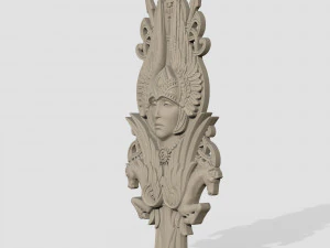 STL CNC Router file 3dprintable Valkyrie Panel by Scandinavian mythology Viking pagan deity 3D Print Model