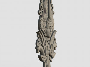 STL CNC Router file 3dprintable Valkyrie Panel by Scandinavian mythology Viking pagan deity 3D Принт Модель