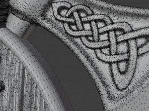 STL CNC Router file 3dprintable Odin panel by Scandinavian mythology Viking pagan deity 3D Print Model