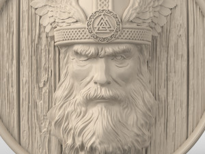 STL CNC Router file 3dprintable Odin panel by Scandinavian mythology Viking pagan deity Modèles 3D en vedette
