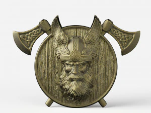 STL CNC Router file 3dprintable Odin panel by Scandinavian mythology Viking pagan deity 3D Print Model