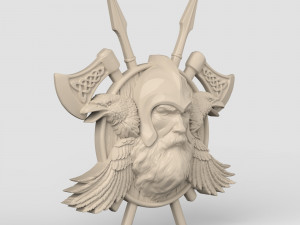 STL CNC Router file 3dprintable Odin crows Panel by Scandinavian mythology 3D Принт Модель