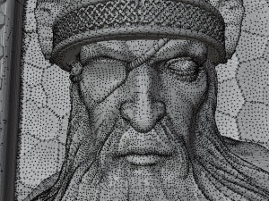 Odin on the throne by Scandinavian mythology Viking pagan deity Model do druku 3D