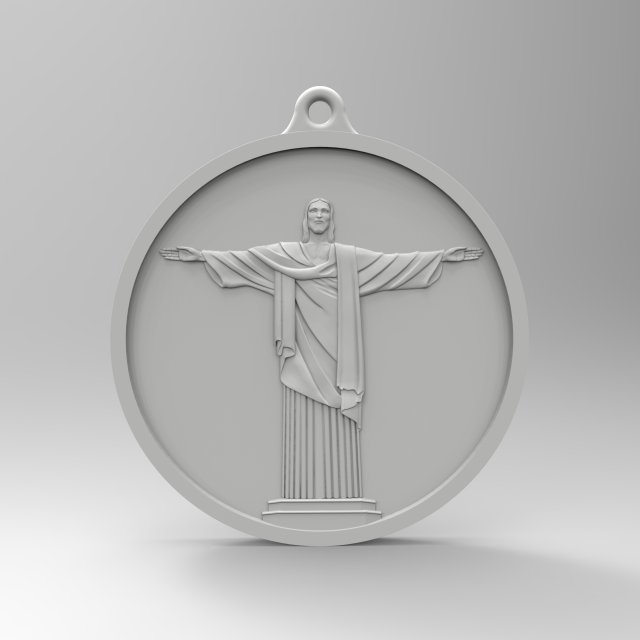 Pendant jesus rio de janeiro 3D Print Model .c4d .max .obj .3ds .fbx .stl .blend 