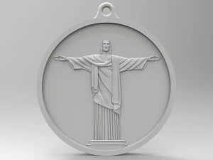 Wisiorek Jezus Rio de Janeiro Model do druku 3D
