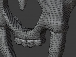 STL CNC Router file 3dprintable Hairpin Skull in primeval style 3D-printmodel