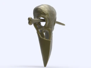 STL CNC Router file 3dprintable Hairpin Crow in primeval style 3D Print Model