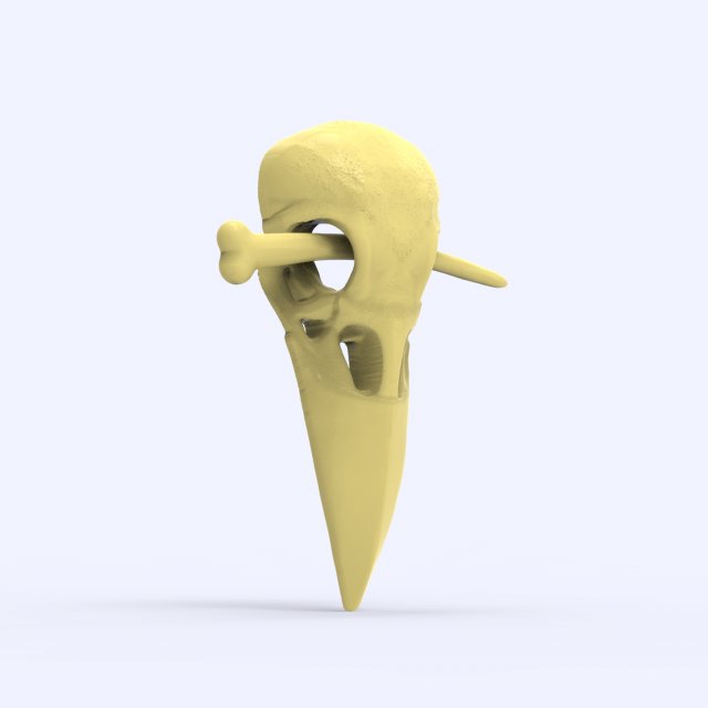 STL CNC Router file 3dprintable Hairpin Crow in primeval style 3D-Druckmodell .c4d .max .obj .3ds .fbx .stl .blend 