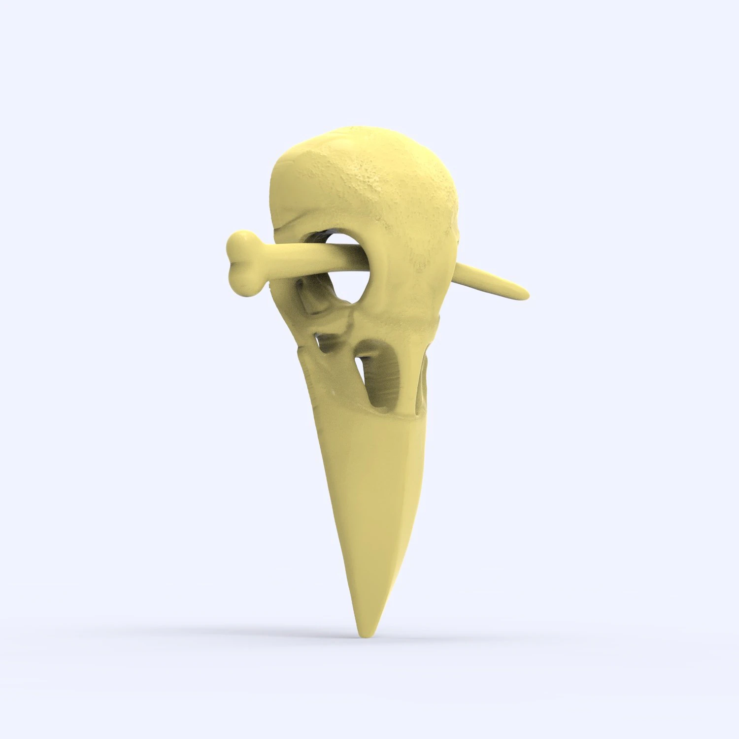 STL CNC Router file 3dprintable Hairpin Crow in primeval style 3D Print Model .c4d .max .obj .3ds .fbx .stl .blend