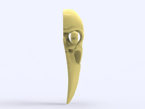 STL CNC Router file 3dprintable Hairpin Crow in primeval style 3D-Druckmodell