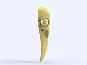 STL CNC Router file 3dprintable Hairpin Crow in primeval style 3D Print Model