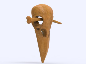 STL CNC Router file 3dprintable Hairpin Crow in primeval style 3D-Druckmodell