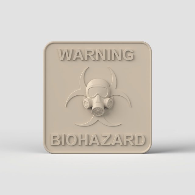 STL CNC Router file 3dprintable Biohazard Modelo de Impressão 3D .c4d .max .obj .3ds .fbx .stl .blend 
