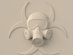 STL CNC Router file 3dprintable Biohazard Modelo de Impressão 3D