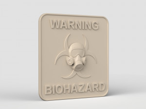 STL CNC Router file 3dprintable Biohazard Modelo de Impressão 3D
