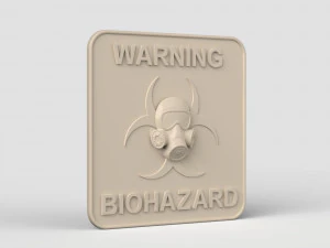 STL CNC Router file 3dprintable Biohazard 3D Print Model