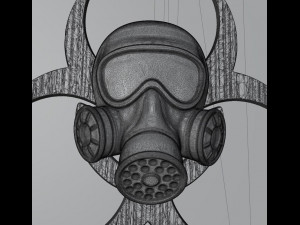 STL CNC Router file 3dprintable Biohazard Modelo de Impressão 3D