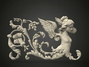 STL CNC Router file 3dprintable Classic Bas-Relief Girl 3D Print Model