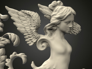 STL CNC Router file 3dprintable Classic Bas-Relief Girl 3D 프린트 모델