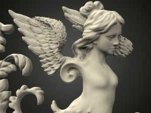 STL CNC Router file 3dprintable Classic Bas-Relief Girl 3D Print Model