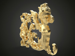 STL CNC Router file 3dprintable Classic Bas-Relief Girl 3D 프린트 모델