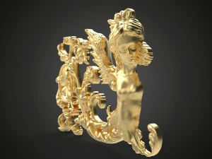 STL CNC Router file 3dprintable Classic Bas-Relief Girl 3D Print Model